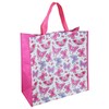 Pink Butterfly Shopping Reusable Tote Bag