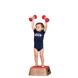 WOD Toys® Baby Dumbbell Plush Dumbell with Rattle & Sensory Sounds – Safe, Durable Fitness Toy for Newborns, Infants and Babies (2)