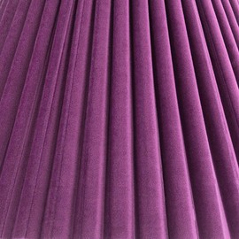 7" Top x 14 3/4" Bottom x 10" High x 10 3/4" Slant Lamp Shade Replacement Medium Purple Empire Round Tapered Mid Century Traditional Velvet Fabric Arc Pleated Spider Harp Finial - Springcrest