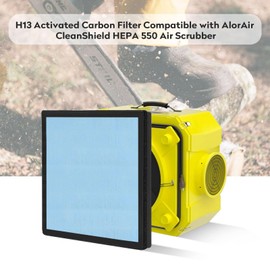 2 Pack HEPA 550 Filter, HEPA& Activated Carbon Filter Replacement Compatible with AlorAir CleanShield HEPA 550 Air Scrubber (17.2＂×15.3＂×2＂)