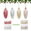 Topways Christmas Tree Baubles Ornaments, Shiny Matte Shatterproof Pine Cone