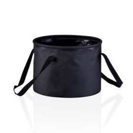 【Domestic durability test completed】 Foldable Bucket Car Wash Bucket 10L/20L Waterproof PVC Large Capacity Compact Lightweight Useful for Camping, Fishing, and Disaster Preparedness | Black/Olive |