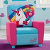 Delta Children High Back Upholstered Chair, pink and skyblue