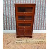 Town Square Miniatures Dollhouse Lawyers Bookcase Display Cabinet Hutch Walnut