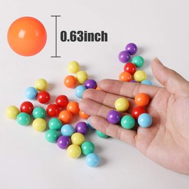 Laviesto 60 Pcs Game Replacement Balls for Chinese Checker, 16mm Replacement Marbles Balls for Marble Run, Marbles Game(6 Colors)