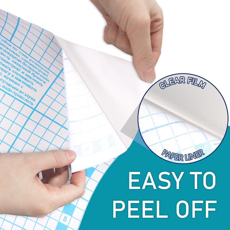 Chell 2 Pack Clear Contact Paper Roll for Books, 17.5in