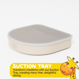 Muqee Peeko Silicone Baby Feeding Set with Sectioned Baby Plates with Suction and Baby Eating Utensils sets with Toddler forks and spoons - (3 Piece Set) Baby Led Weaning Supplies