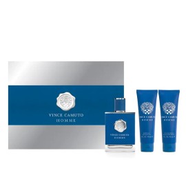 Vince Camuto Homme 3pc Set Men 3.4oz EDT, 3.0oz After Shave, 3.0oz Shower Gel