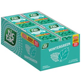 Tic Tac Wintergreen, On-the-Go Breath Mints, Pocket-Sized Mints, 100 pieces, Bulk 12 Pack, 1.7 oz Each
