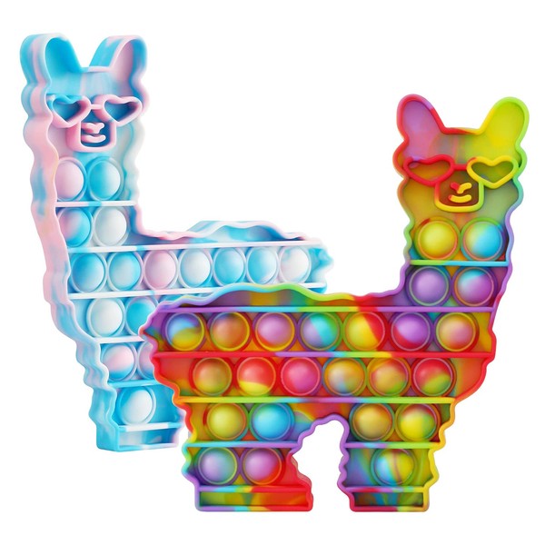Hoofun Silicone Llama POP Sensory Fidget Bubble Toy, Alpaca Sensory