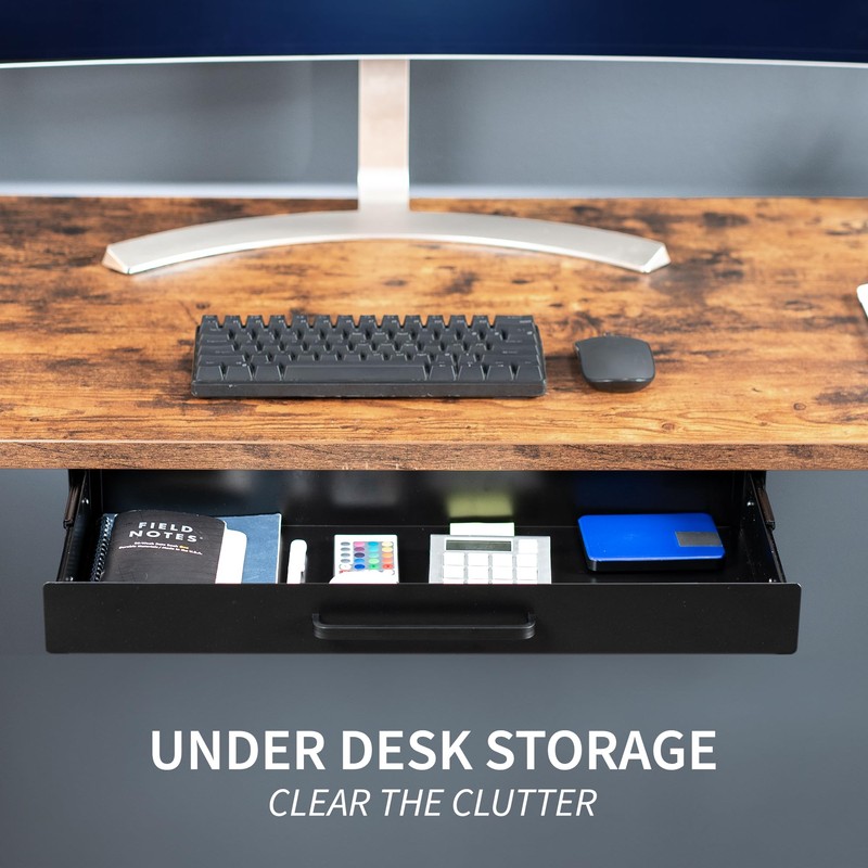 VIVO 22 inch Under Desk Mounted Sliding Pull-out Drawer for