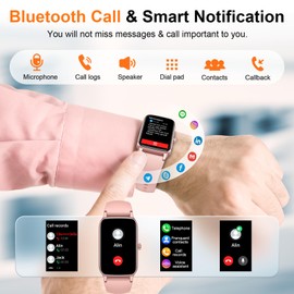 Smart Watch for Women(Answer/Make Call), 2025 HD Fitness Activity Tracker 1.57” Smartwatch with Heart Rate/Sleep Monitor/Pedometer/Calories/110+ Sports, IP68 Waterproof Fitness Watch for Android iOS