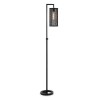 Pemberly Row 69.5" Adjustable Height Metal Floor Lamp in Blackened