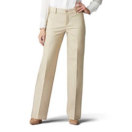 Lee Women's Ultra Lux Comfort with Flex Motion Trouser Pant Bungalow Khaki 16 Long