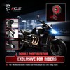 MZS Motorcycle Bar End Mirrors, 2015-2023 Aluminum Motorbike Handlebar Mirror
