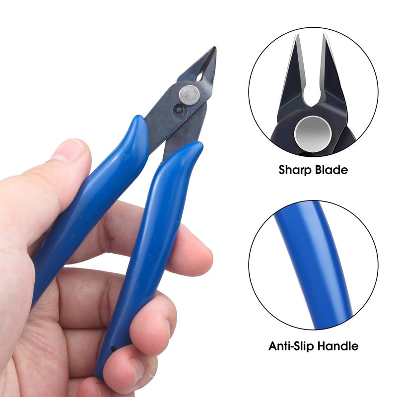 Wire Flush Cutters, Duogalia 5 Pack Zip Tie Cutters for