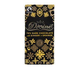 Divine | Dark Choc with Ginger & Orange | 1 x 90g