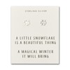 Philip Jones Sterling Silver Snowflake Quote Earrings