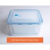 HUSANMP Large Borosilicate Tempered Glass Food Storage Containers with BPA-Free