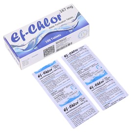 Ef-Chlor Water Purification Tablets, 167mg, 100 Tablets, Treats 20-25L Per Tablet