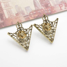 AVILMORE Antiqued Steampunk Collar Tip for Shirt Collar, Metal Copper Metal