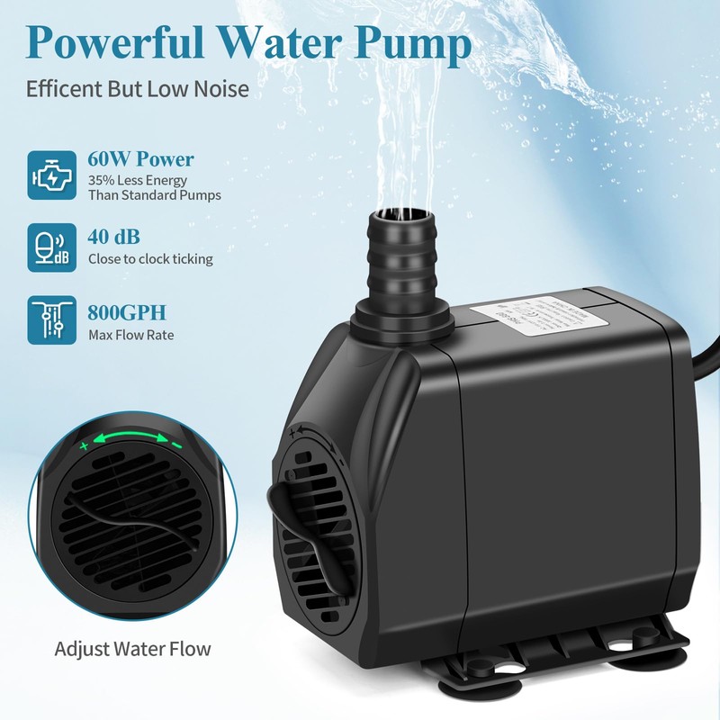 Pond Waterfall Spillway with Filter and Pump Kit - 304