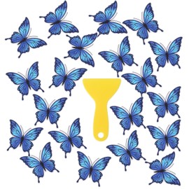 Shimmeroo 20 PCS Butterfly Non Slip Bathtub Stickers, Adhesive Anti Slip