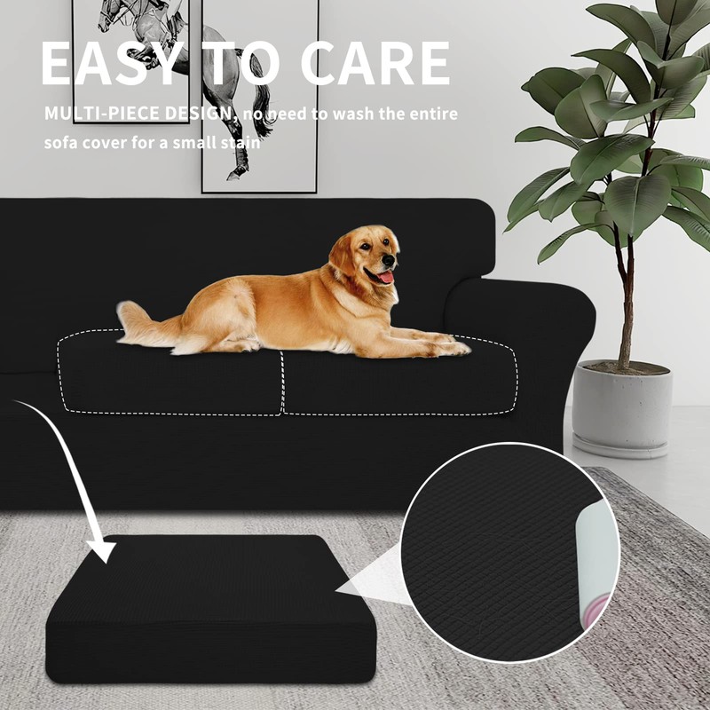 Easy-Going 2 Pieces Stretch Oversized Chair Couch Cover Sofa Cover