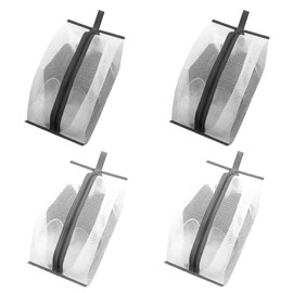 4 Pcs Travel Shoe Bags, Waterproof Shoe Storage Bags with Sturdy Zipper - Transparent Travel Shoe Storage Bags, Shoe Bags for Travel for Slippers, Sneakers (16" X 8")