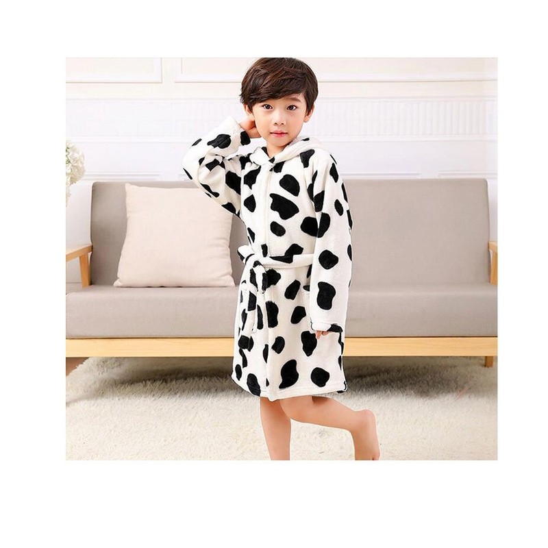 JZLPIN Albornoz unisex con capucha para bebé, pijama de franela