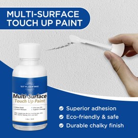 Styleonme Touch Up Paint White, Multi-Surface Touch Up Paint Pen, suitable for wall, metal, wood, floor, appliance maintenance, refrigerator, dishwasher, dryer, washing machine, microwave oven and other household appliances semi-gloss paint repaint