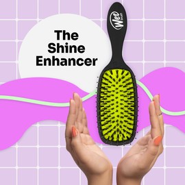 Wet Brush Wet Brush Shine Enhancer Hair Brush, Purple - Exclusive Ultra-soft IntelliFlex Bristles - Natural Boar Bristles Leave Hair Shiny And Smooth For All Hair Types - For Women, Men, Wet And Dry