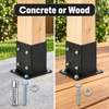 2/4-Pack 4x4 or 6x6 Post Base Brackets – Heavy-Duty Matte