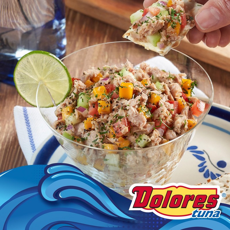 Dolores Chunk Light Yellowfin Tuna with Mayonnaise and Jalapeno Peppers,