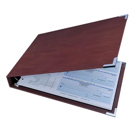Davis Group Premium 3-Up Business Checkbook Binder, Big and Small Business Essentials for Checks, Burgundy