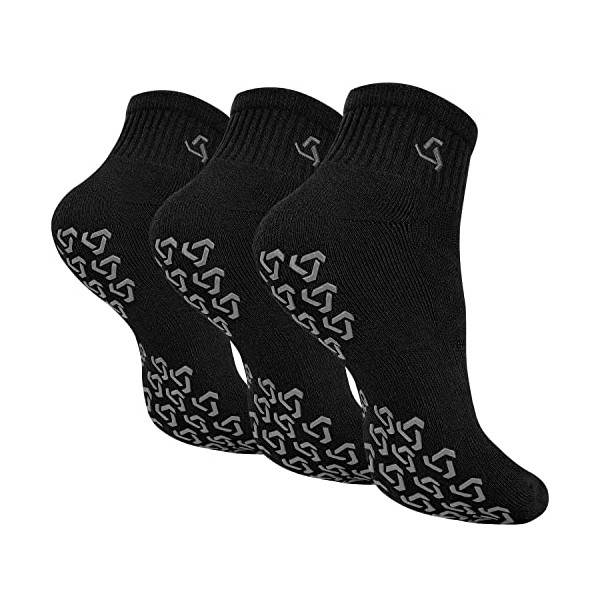 Ozaiic Non Slip Grip Socks for Yoga Home Workout Pure Barre, Pilates, Hospital, Ideal Cushion Socks for Men and Women