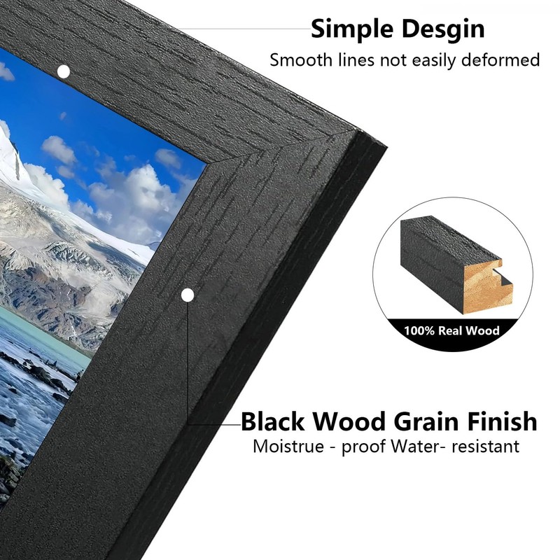 A4 Picture frames,Versatile Black Picture frame, A4 Poster Frame with