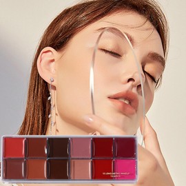 Paleta De 12 Labiales Maquillaje Labial Mate De Larga Duración Con Textura Brillo Labial De Larga Duración Para Con Look Natural Y Versátil