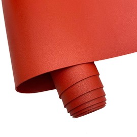 Piel sintética vegana de doble sierra, 12 x 54 pulgadas, de grosor, textura de nappa, tela de piel sintético, color sólido, para manualidades, lazos de piel, aretes, alfombrilla de computadora, color