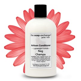 The Soap Exchange Hair Conditioner - Nag Champa Scent - Hand Crafted 12 fl oz / 354 ml Natural Artisan Hair Care, Sulfate & Paraben Free, Nourish, Moisturize, & Protect. Made in the USA.