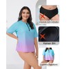 Halcurt UV Shirt Women's Plus Size Rash Guard UPF 50+