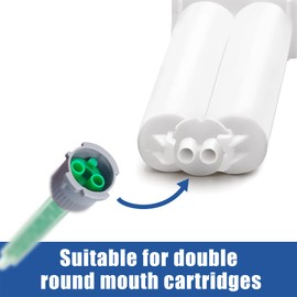 houya 20 PCS Epoxy Mixing Nozzle Adhesive Mixing Nozzle Tip for Resin Adhesive Cartridges 50ml (1:1 & 2:1 Ratio)