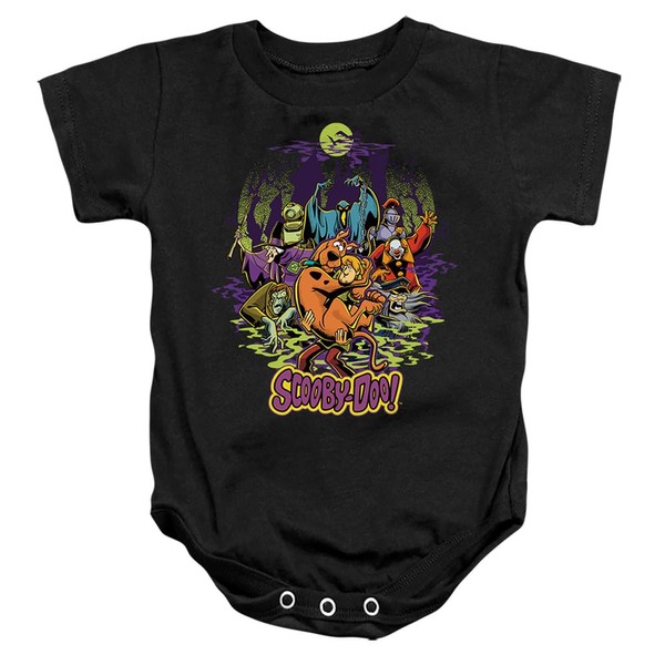 Scooby-Doo and Shaggy Chased by Monsters Unisex Infant Snap Suit
