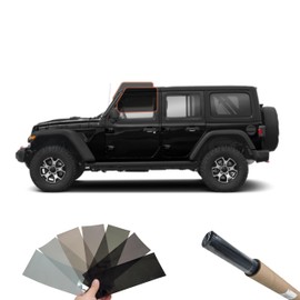 DIY MotoShield Pro 2mil Premium Professional Precut Nano Ceramic Window Tint Film Kit for (2023-2025) Jeep Wrangler 4 Door Hardtop (Front Driver/Passenger 35)