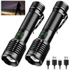 NAKCNM Rechargeable Flashlight High Lumens 2000, 5 Modes Small Powerful