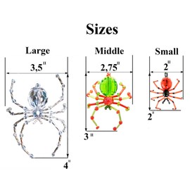 5 pcs Christmas Spider Ornament Kit | Spider Ornaments for Christmas Tree | Christmas Spider | Christmas Tree Ornaments | Christmas Decorations | Beaded Glass Spider (5 pcs)