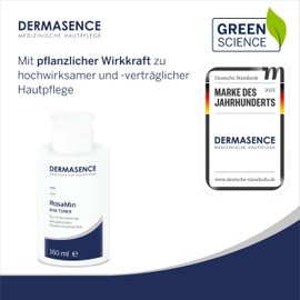 DERMASENCE RosaMin AHA Toner, 160 ml – Hautbarrierestärkendes Gesichtswasser für empfindliche Haut – pH-Wert 4,5 – Vegan, parfümfrei, alkoholfrei – Porenverfeinerung, sanfte Reinigung & Feuchtigkeit