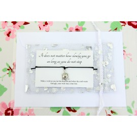 Lucor Inspirational Motivational Gift | Friendship Best Friend Gift | Turtle Wish String Bracelet | Strength Positive Thinking Gift(Black)