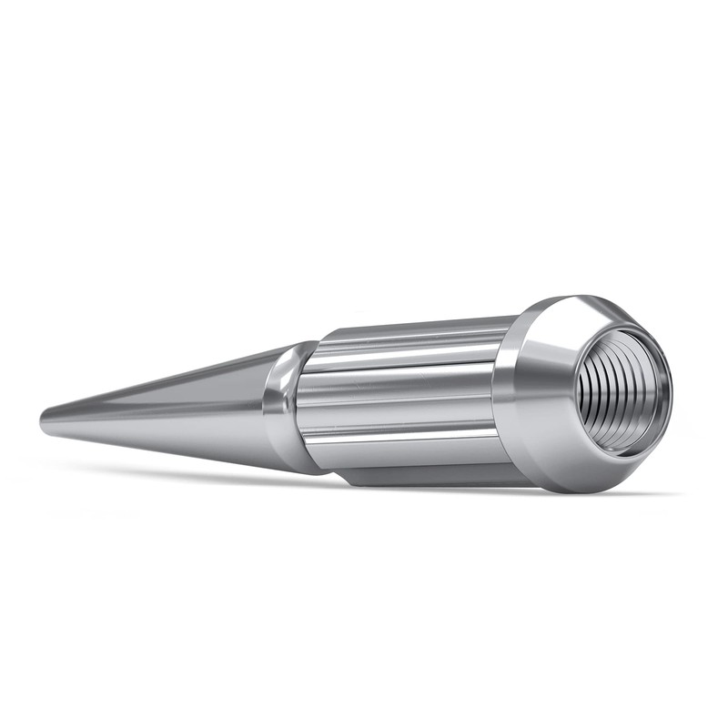 White Knight 3810XL-25AM Chrome 9/16"-18 1-Pc Spline Spike Lug Nut