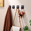 Taozun Towel Hooks Bathroom/Adhesive Towel Hooks - 4 Pack Black
